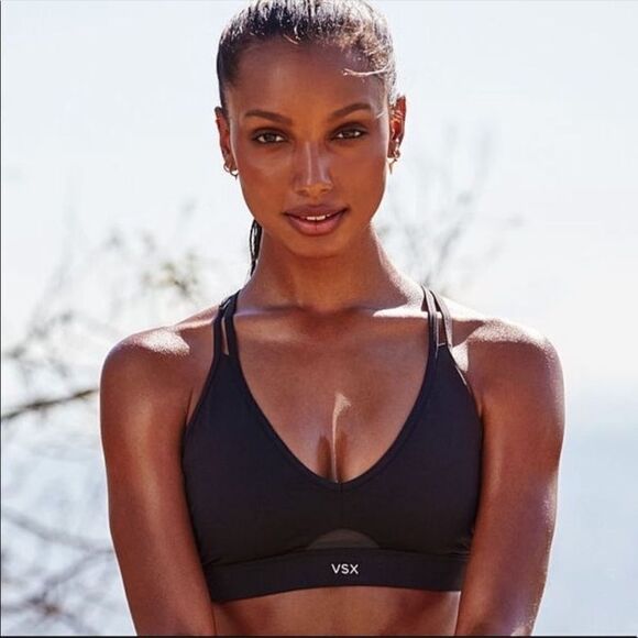 Victorias Secret Vsx Strappy back padded with removable padding sport bra black - Picture 5 of 8